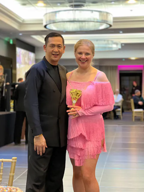 Customisable-Women's Pink Tassel Diamante Dance Dresses Competition Dress Performance Costume