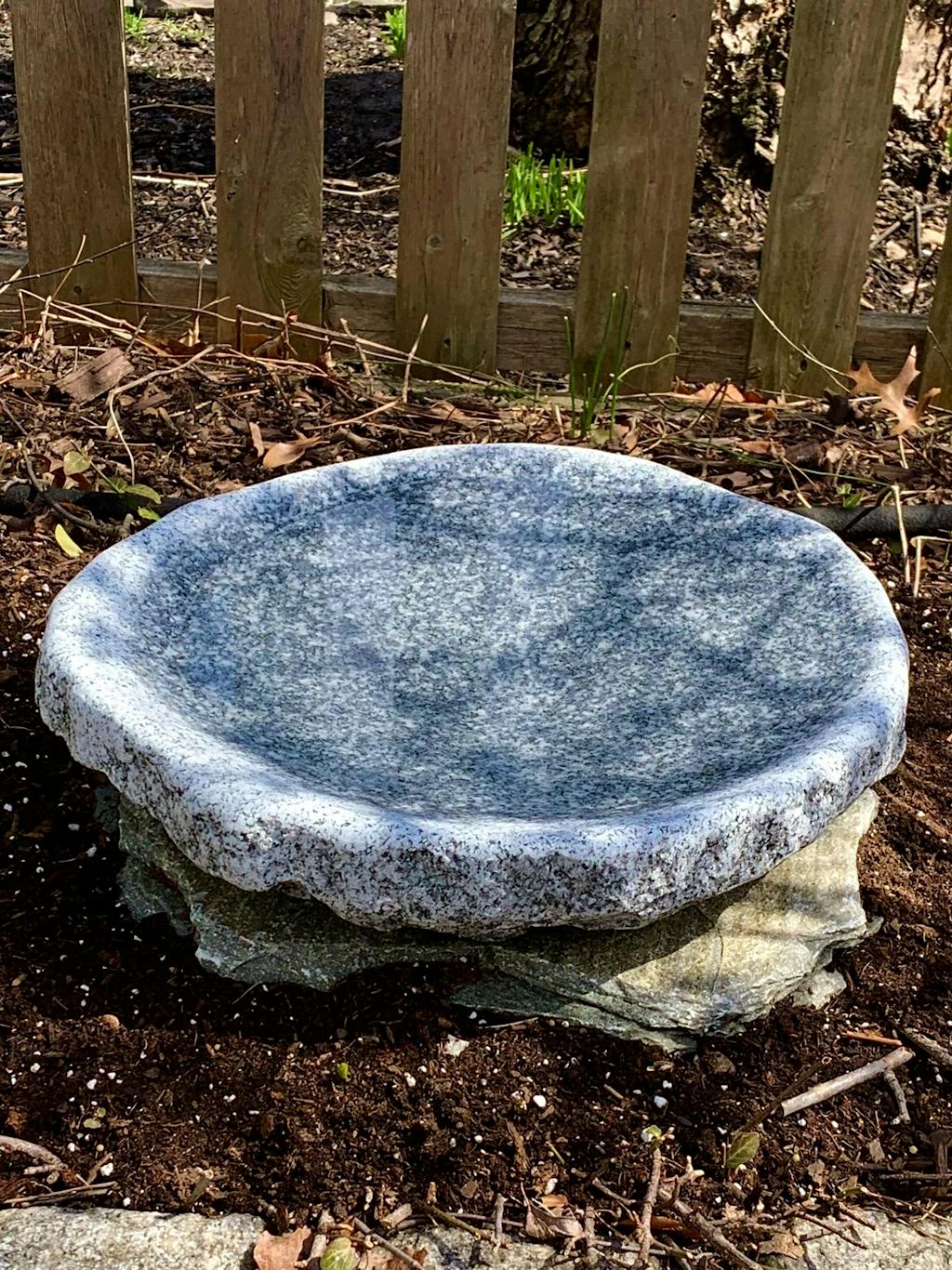 Quarried Granite Bird Bath Handcrafted, FREE UPS Shipping, Eight Diffe Dances With Stone