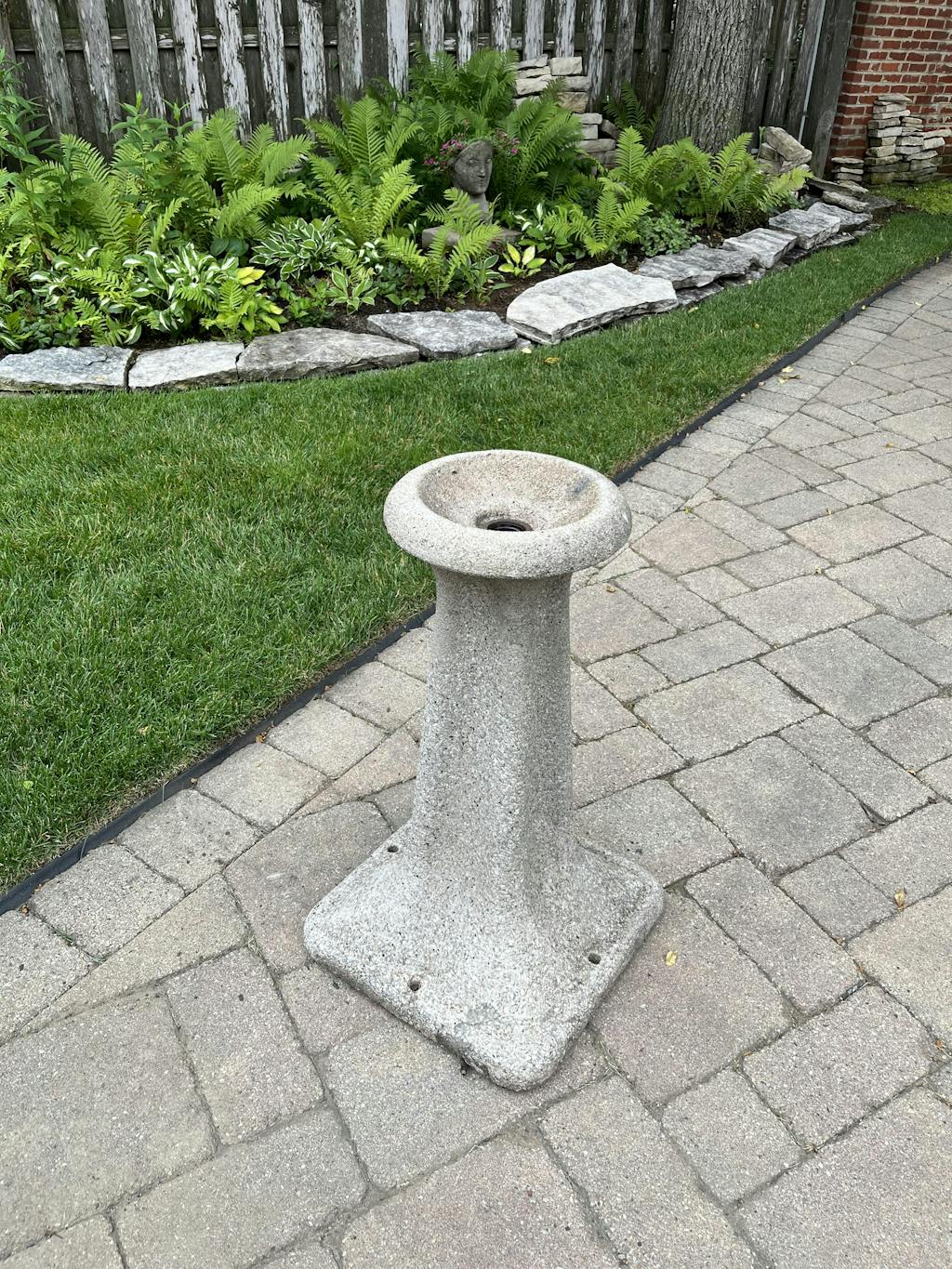 Our Original Handcrafted Granite Bird Bath, FREE UPS Shipping, Eight D