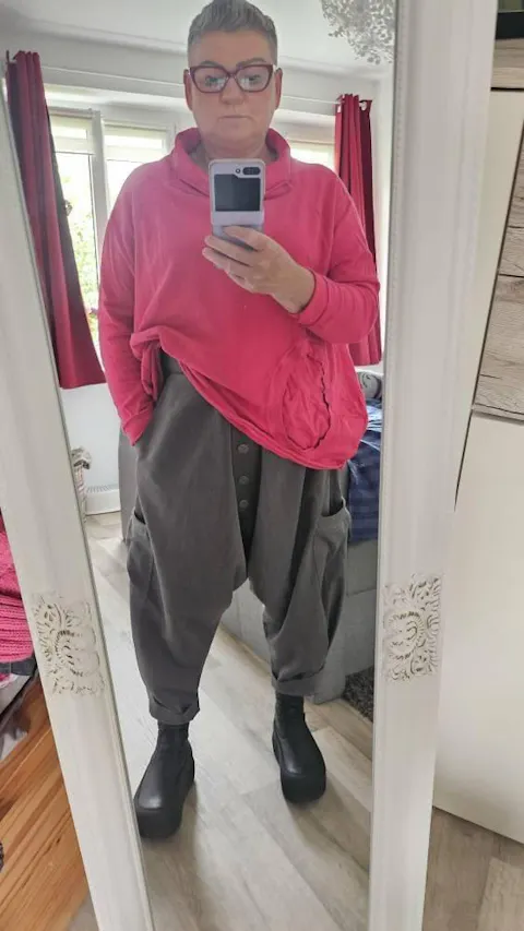 Wool Harem Pants for the Winter with Drop Crotch