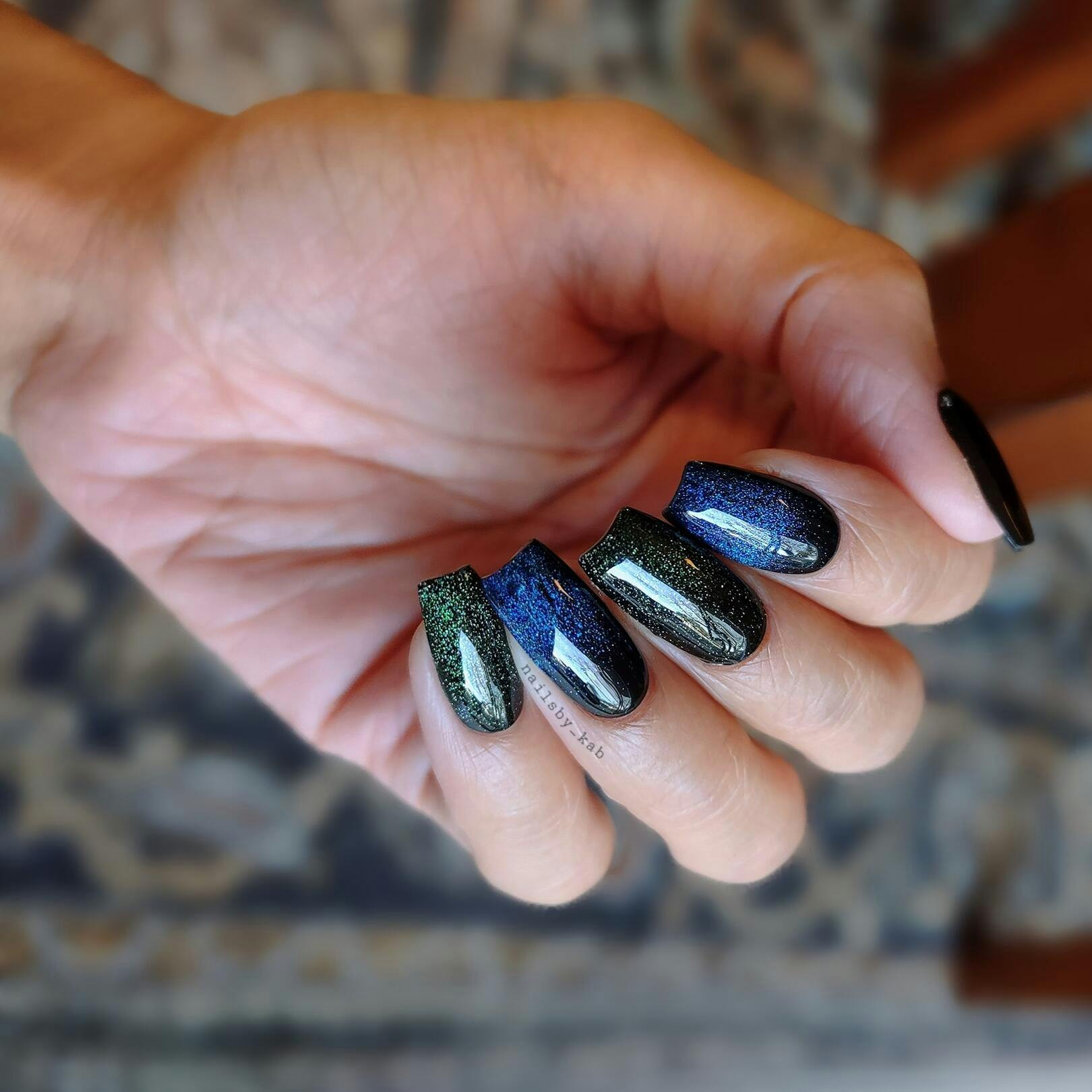 Galactic Glow Magnetic Semi Cured Gel Nail Strips | Danni & Toni