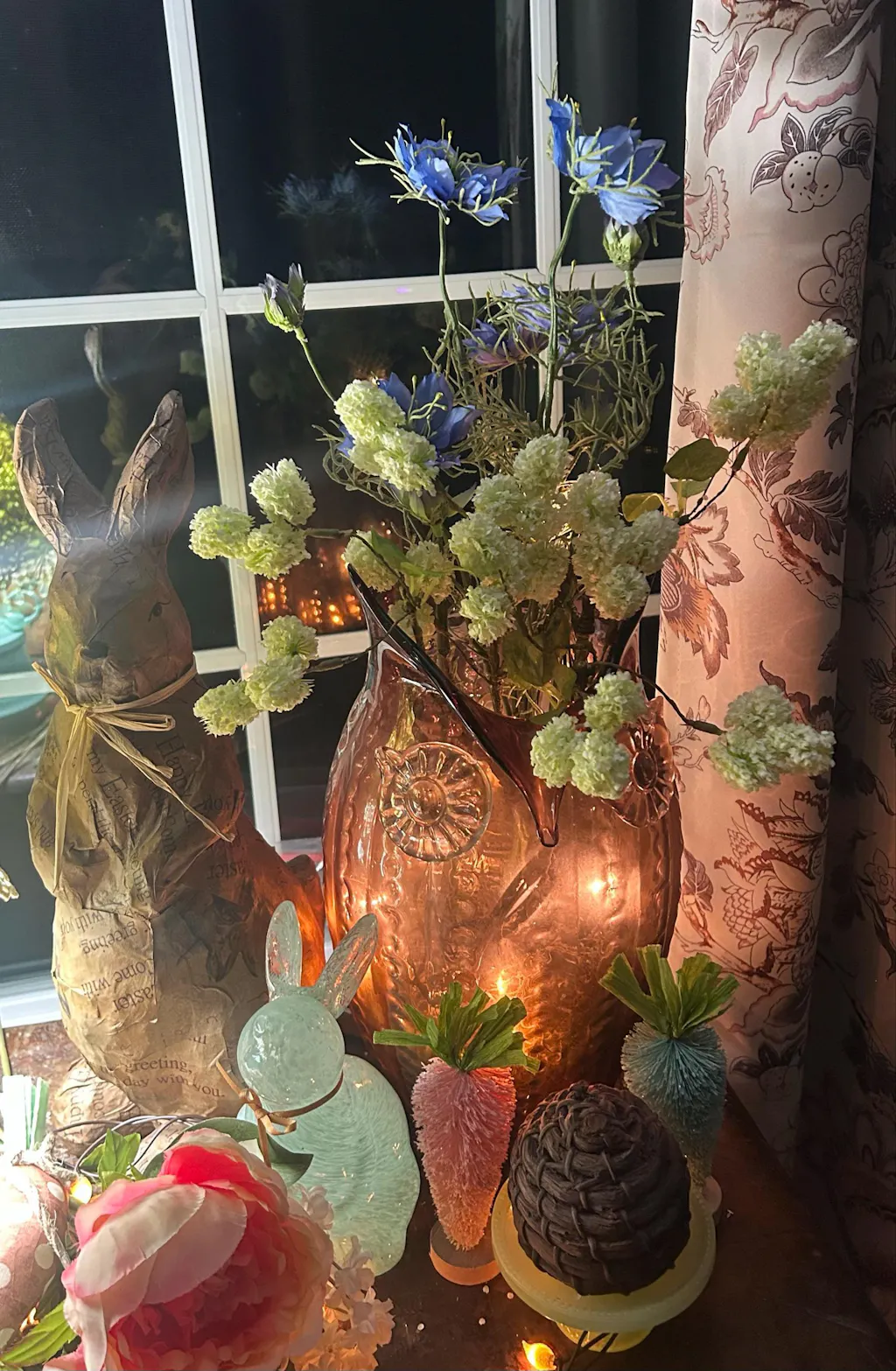 Green Mini Viburnum Everyday Spring Faux Foliage Stem Spray - 15"