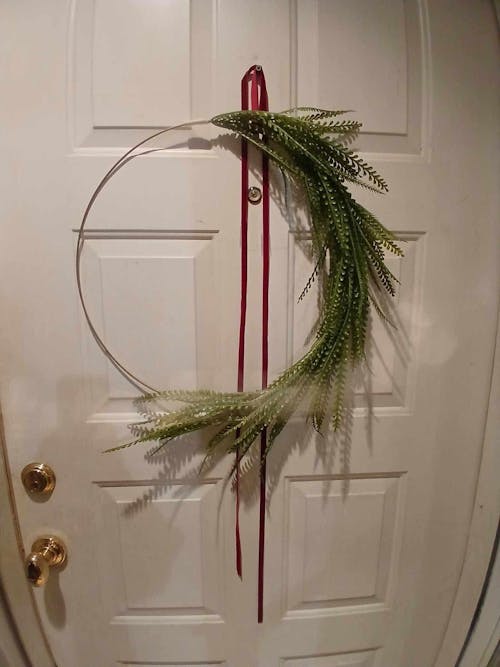Modern Greenery Hoop Wreath