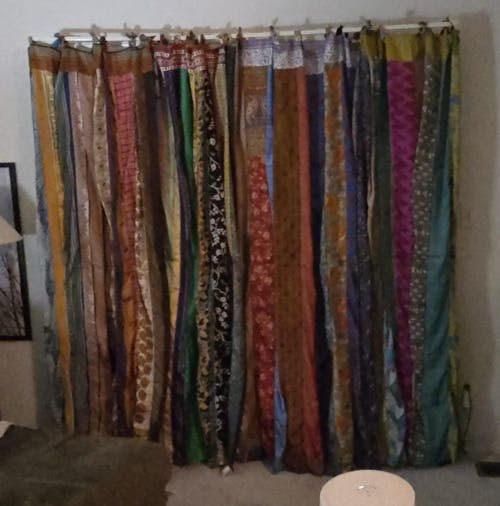 Rainbow Oasis Drapes – Upcycled Boho Curtains