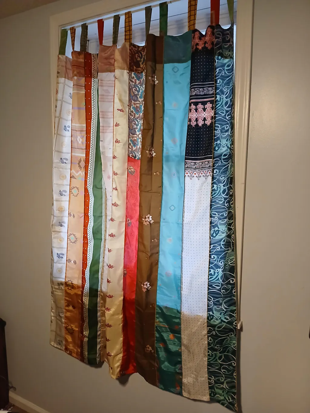 Rainbow Oasis Drapes – Upcycled Boho Curtains