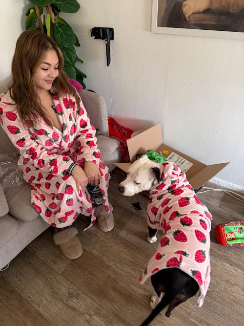 Matching Lounge Robe Set | Cutie Frutti Strawberry