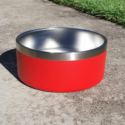 Stainless Steel 64oz Bowl - Red