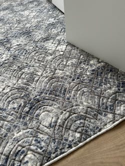 Tapis sur mesure "pavés bleutés"