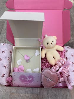 Lab Created Sapphire Pink Necklace