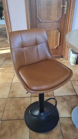 Set van 2 Barkrukken - Verstelbaar en 360° Draaibaar - Kunstleer