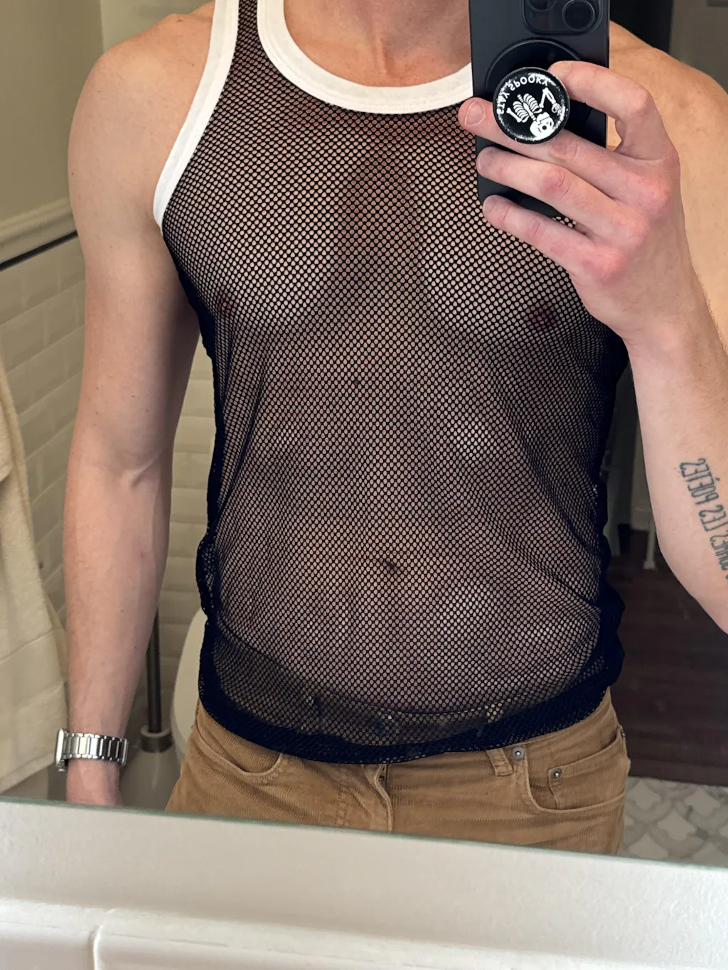 Chain Link Mesh Tank Top