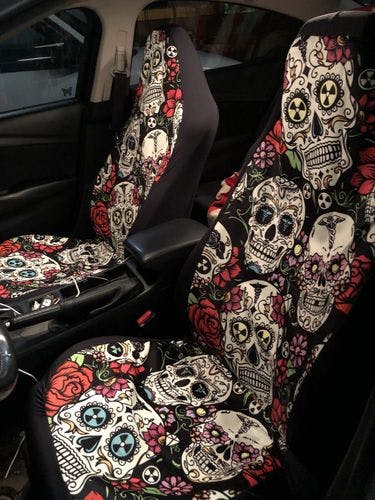 Sugar Skulls Car Seat Covers Set - DecalCustom