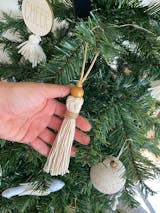 Set of 5 Wooden Christmas tree ornaments