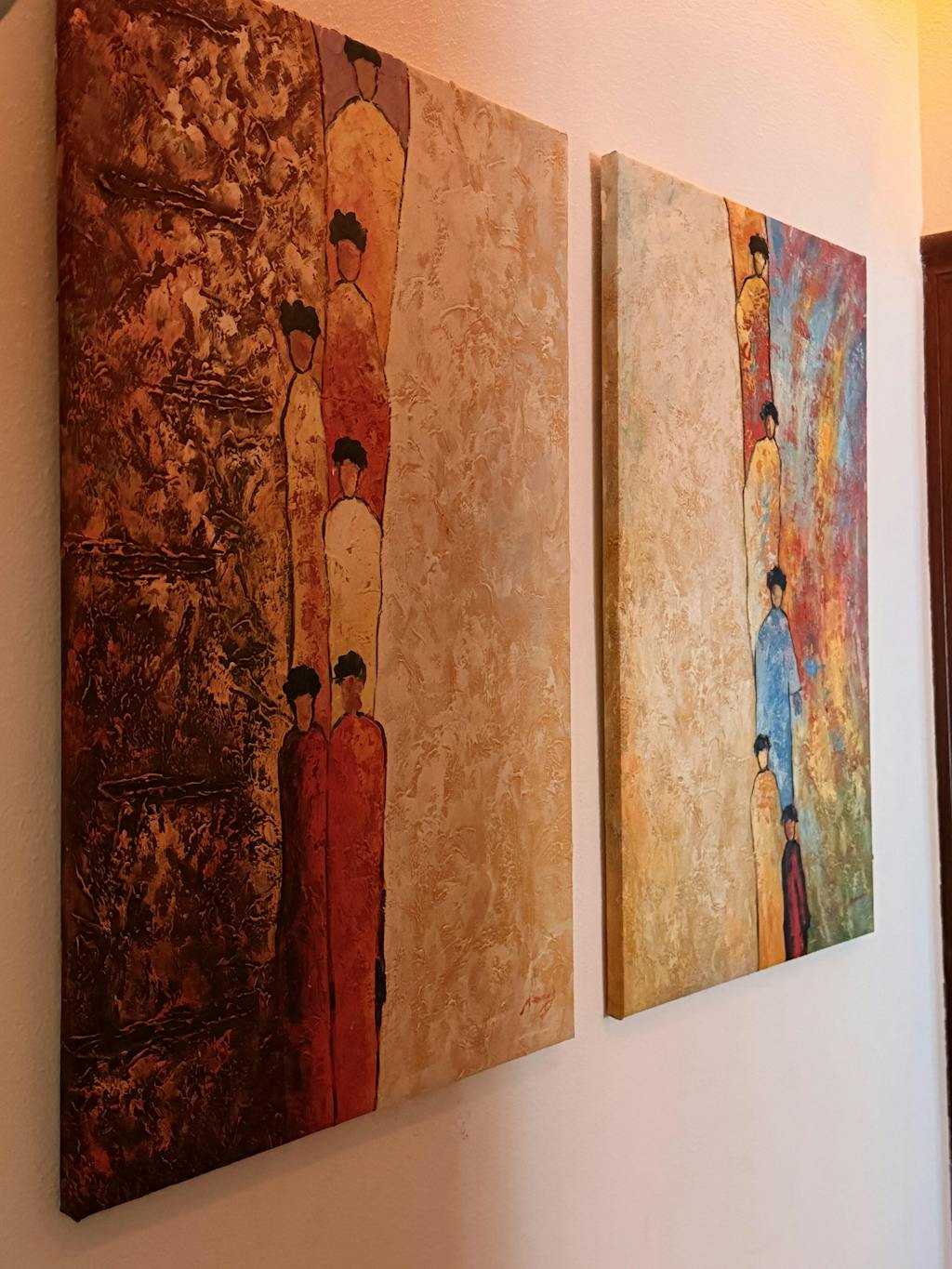 Cuadro Figuras Marcha  90x60 cm