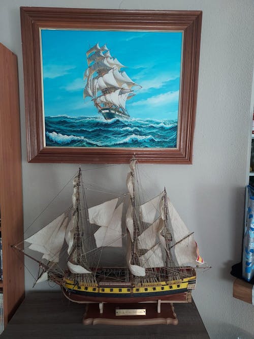 Cuadro Galeón Español 60x50 cm - Barco al Óleo en Estilo Realista