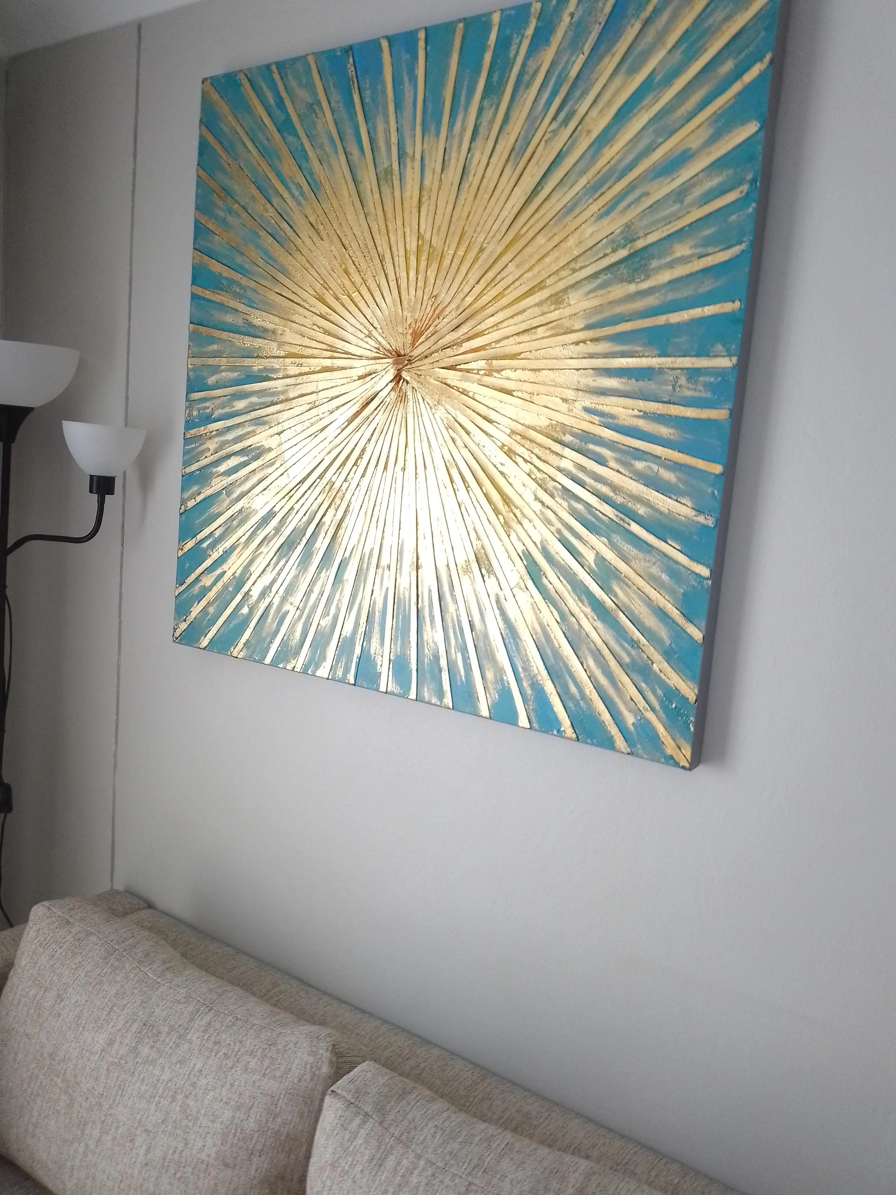 Decofurn | Oil Painting Art Yk Golden Burst 100x100 | R869 – Decofurn ...