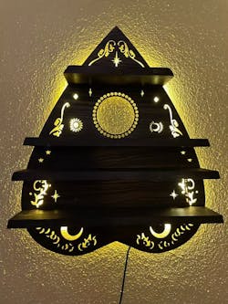 Heart Shaped Lamp Crystal Shelves