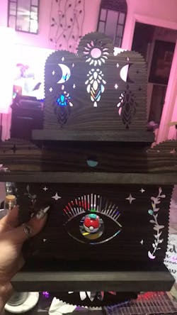Hamsa Hand Light Up Crystal Shelves