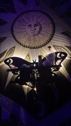 Luna Moth Lamp Crystal Shelves