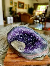 Large Amethyst Geode (3 Lb), High Quality Quartz Cluster for