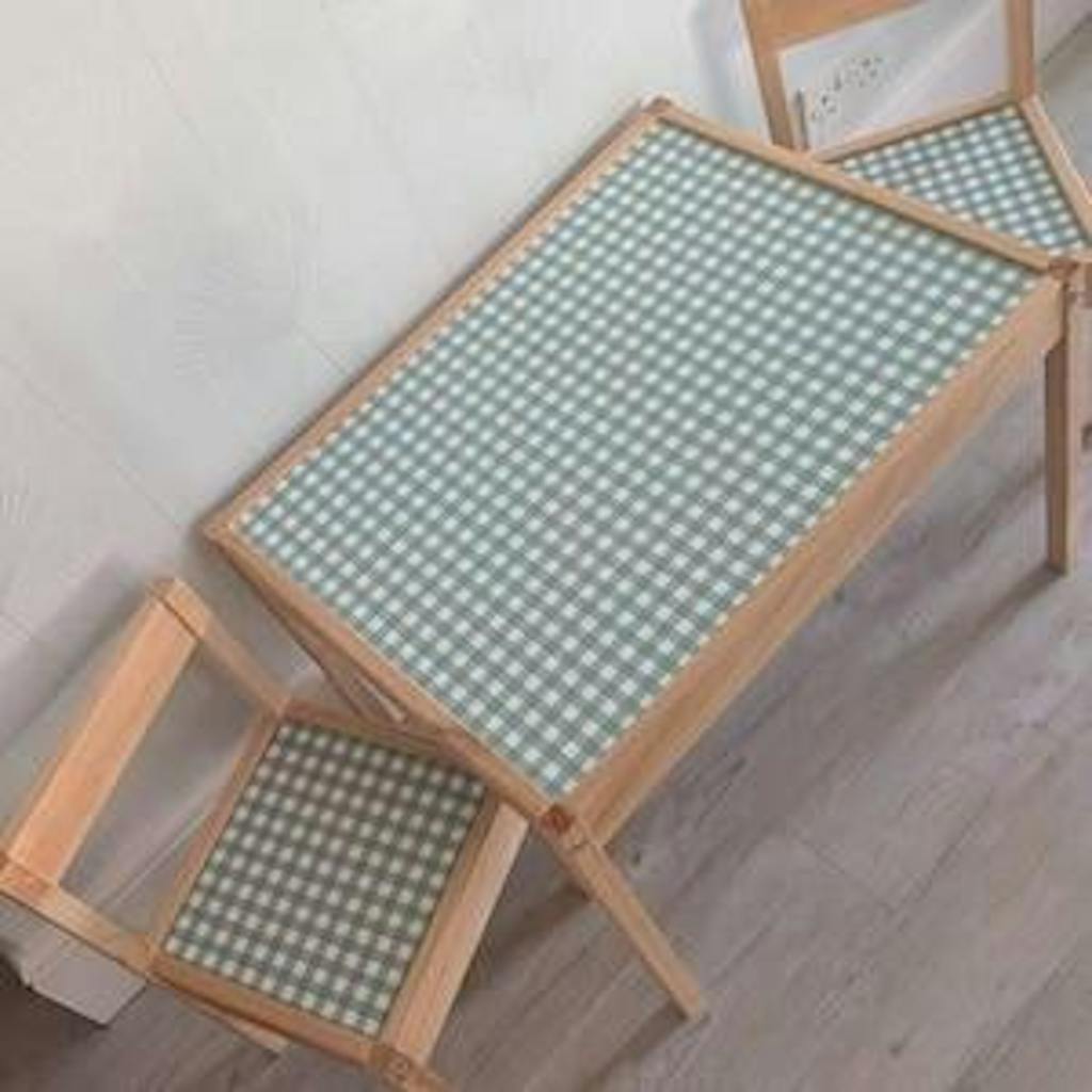 Gingham IKEA LATT Table & Chair Stickers UK
