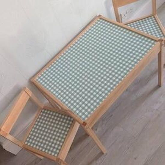 Gingham IKEA LATT Table & Chair Stickers UK
