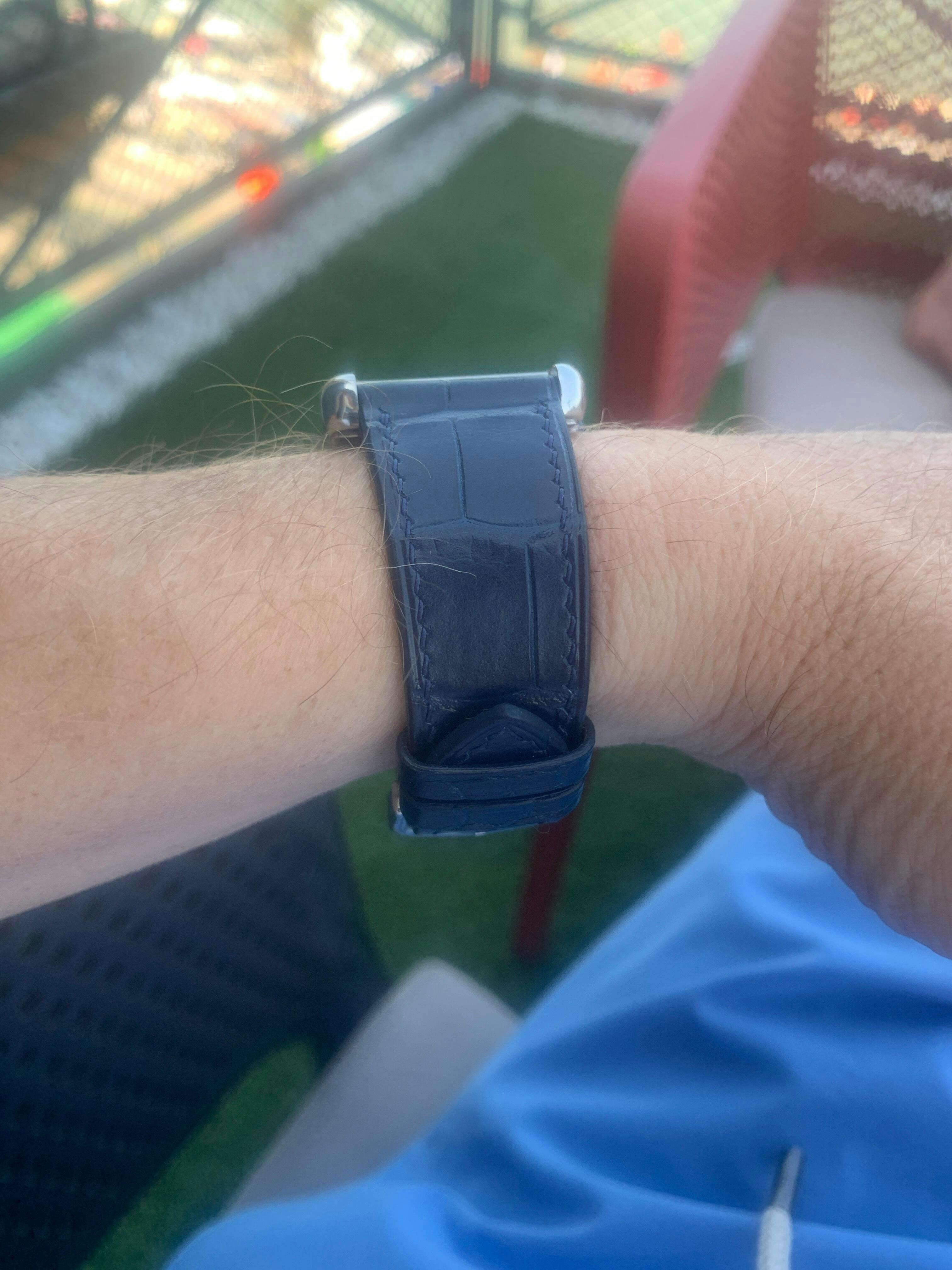 Matte Navy Alligator Strap for Cartier Tank – Delugs