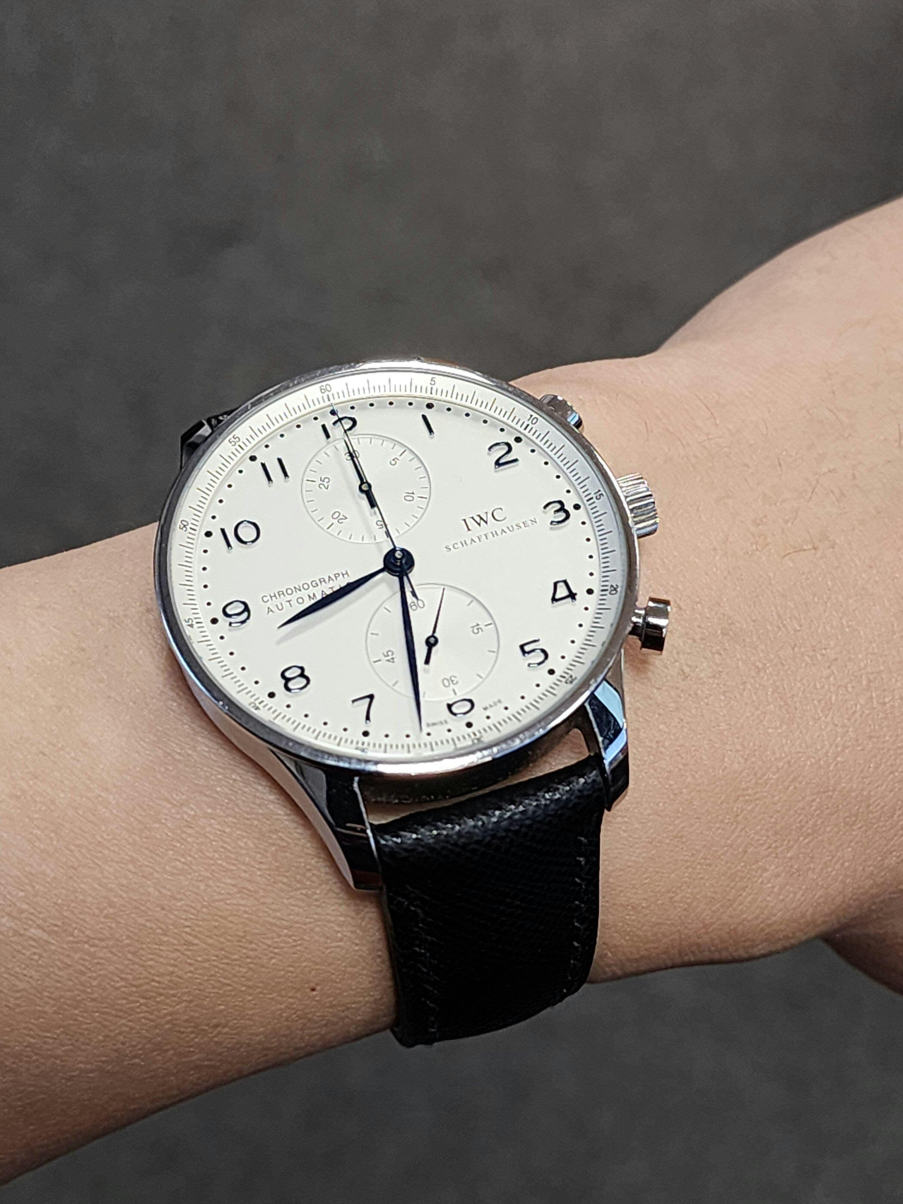 Black Saffiano Signature Strap - Handcrafted Leather Watch Strap