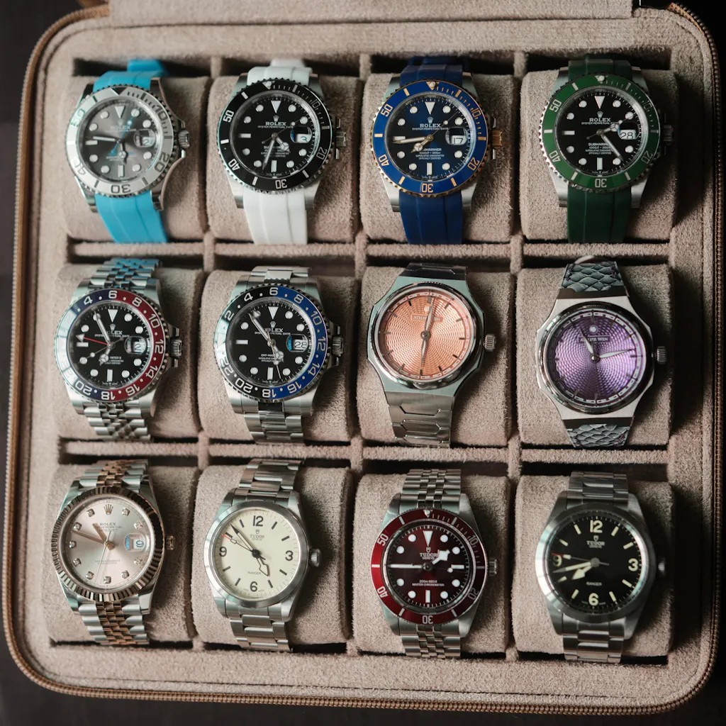 デュビア1ケース Zip Box (Twelve) - Brown/Light Brown - Watch Storage Case | Delugs