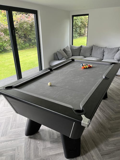 Cry Wolf Slate Pool Table - Matte Black - 6ft & 7ft