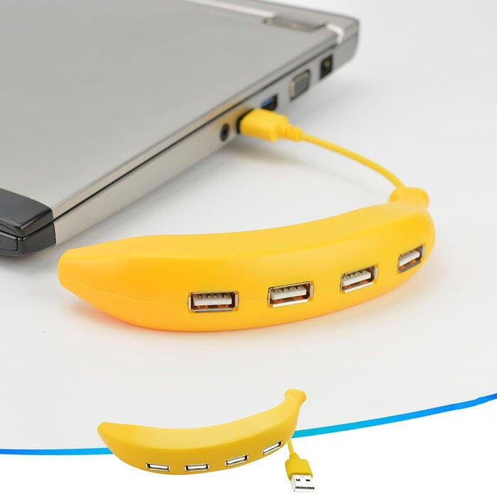 Buy Banana Shape 4Port USB Hub 2.0 USB Splitter — DeoDap