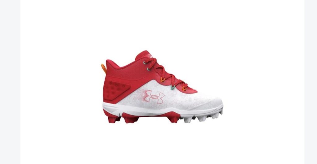 Under Armour Harper 8 Mid Rubber Cleats (Red)