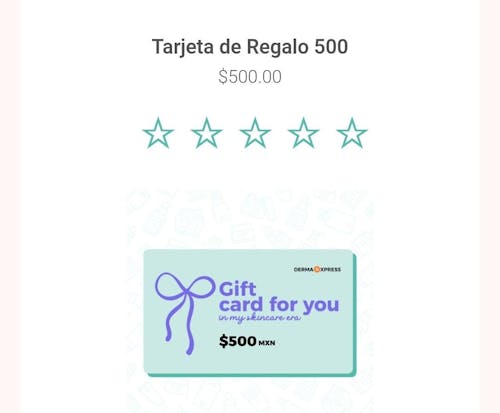 Tarjeta de Regalo 500