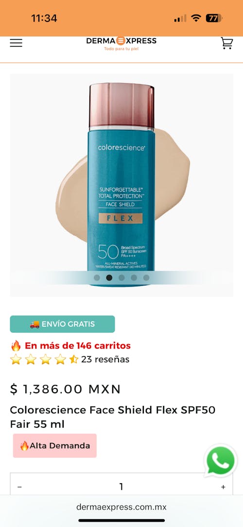 Colorescience Face Shield Flex SPF50 Fair 55 ml
