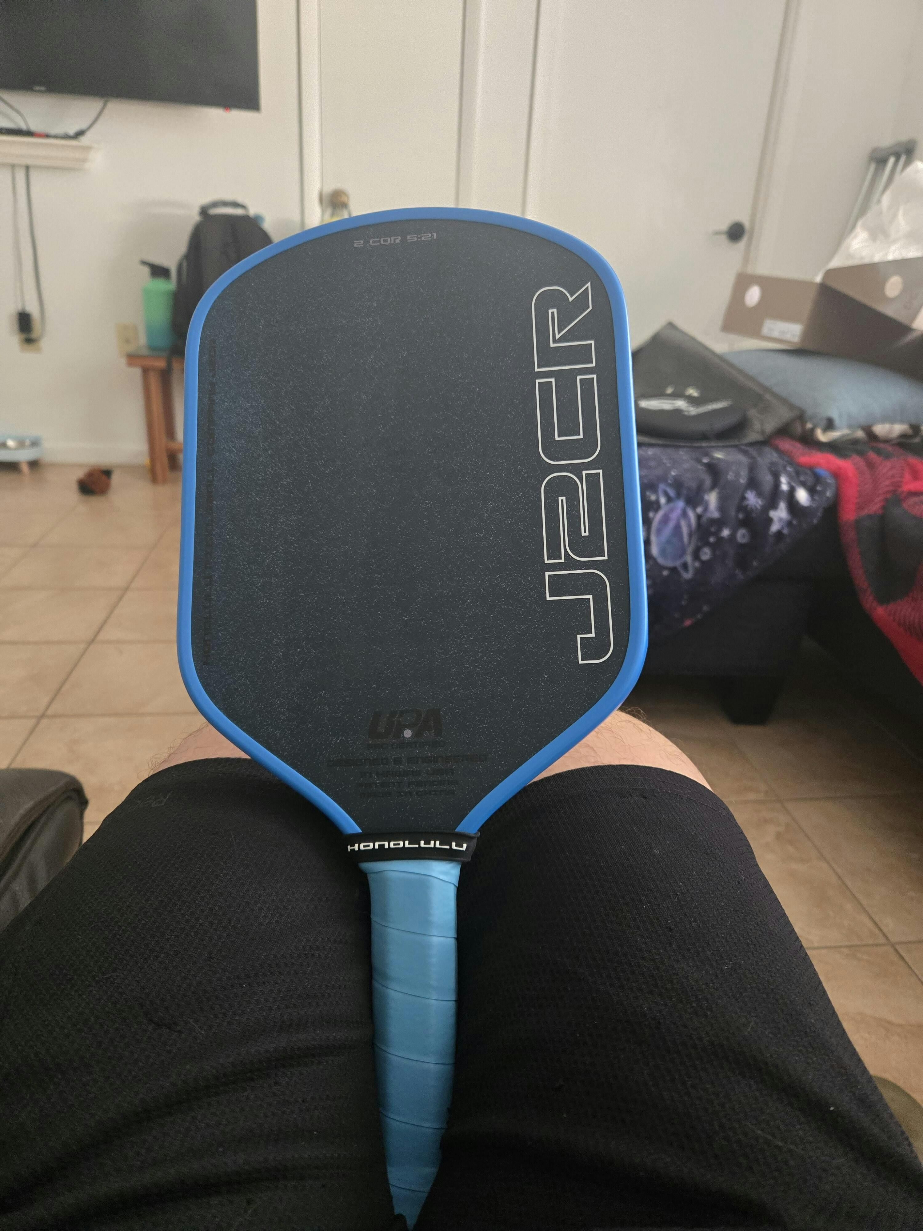 Honolulu J2CR Crystal Blue Endurance Surface Pickleball Paddle