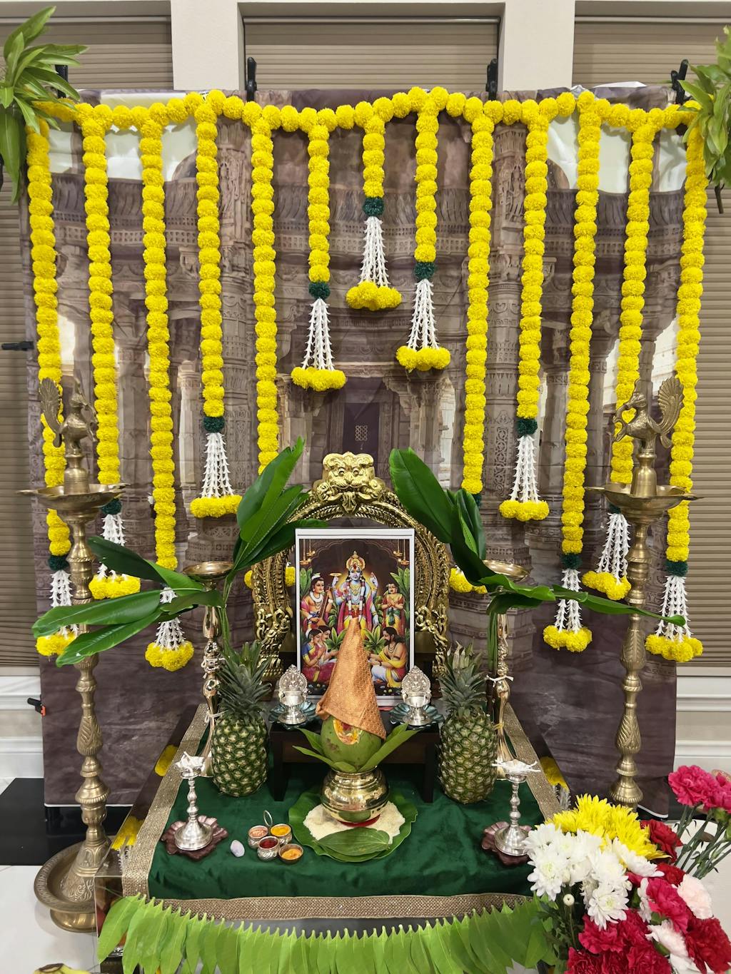 Huge Marigold Backdrop Toran