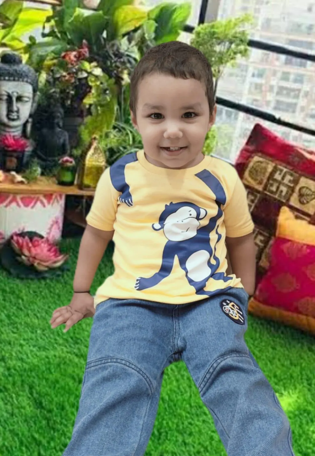 Playful Monkey Print T-Shirt