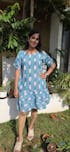 Nature's Pallet: Coconut button Ikat Dress