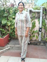 Striped Co-ord Set- Straight Fit