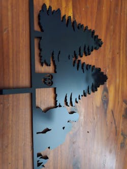 Rustic Silhouette Wedding Cake Topper | Scenic Outdoor Camping Bride & Groom | Custom Cake Topper