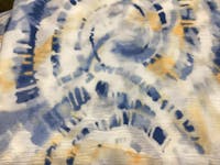 Blue, Yellow, and White Tie Dye Print Cotton Gauze Woven - 3 Yds