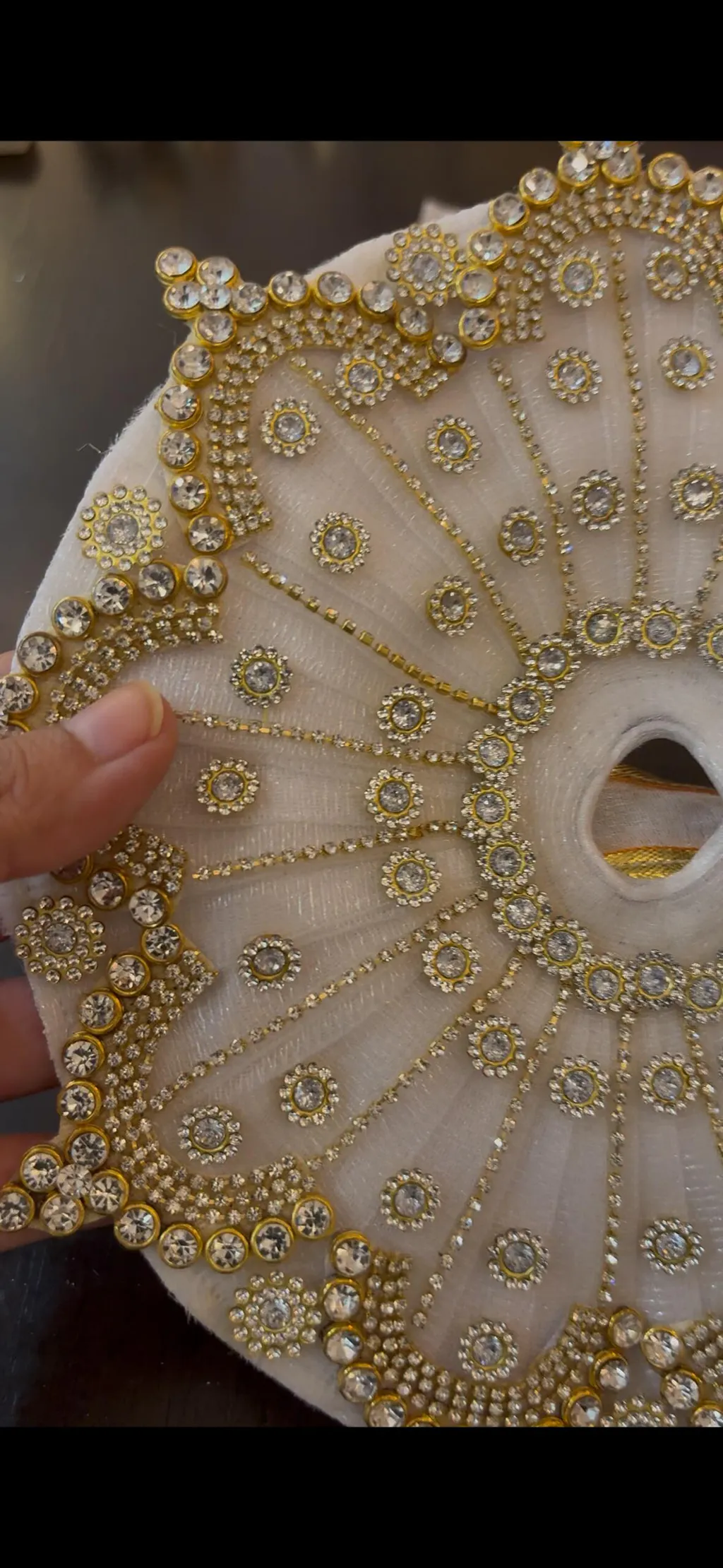 Sharad Purnima Special White Stone Laddu Gopal Dress