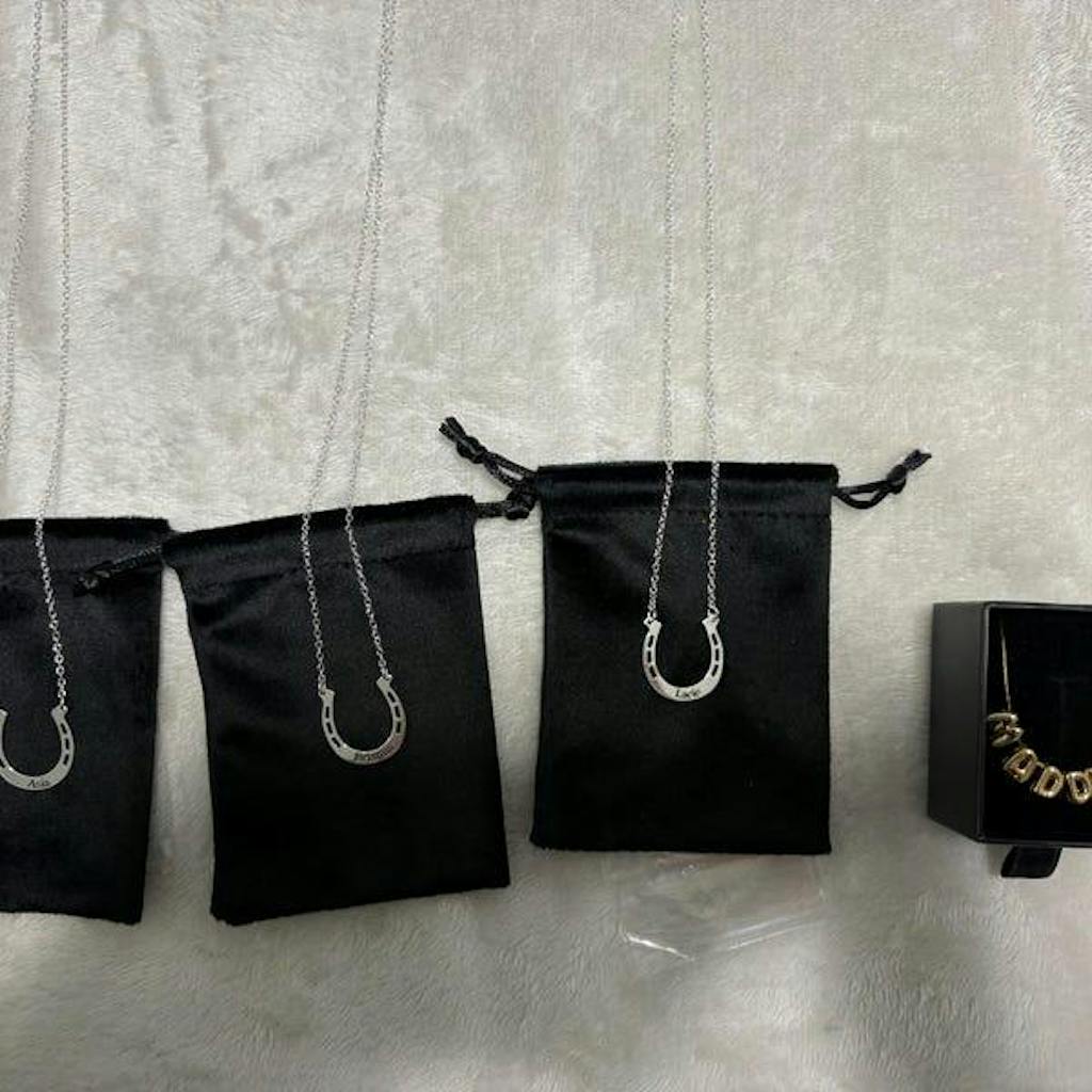 Personalized Horseshoes Name Necklace