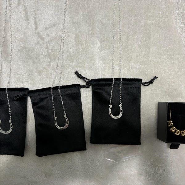 Personalized Horseshoes Name Necklace