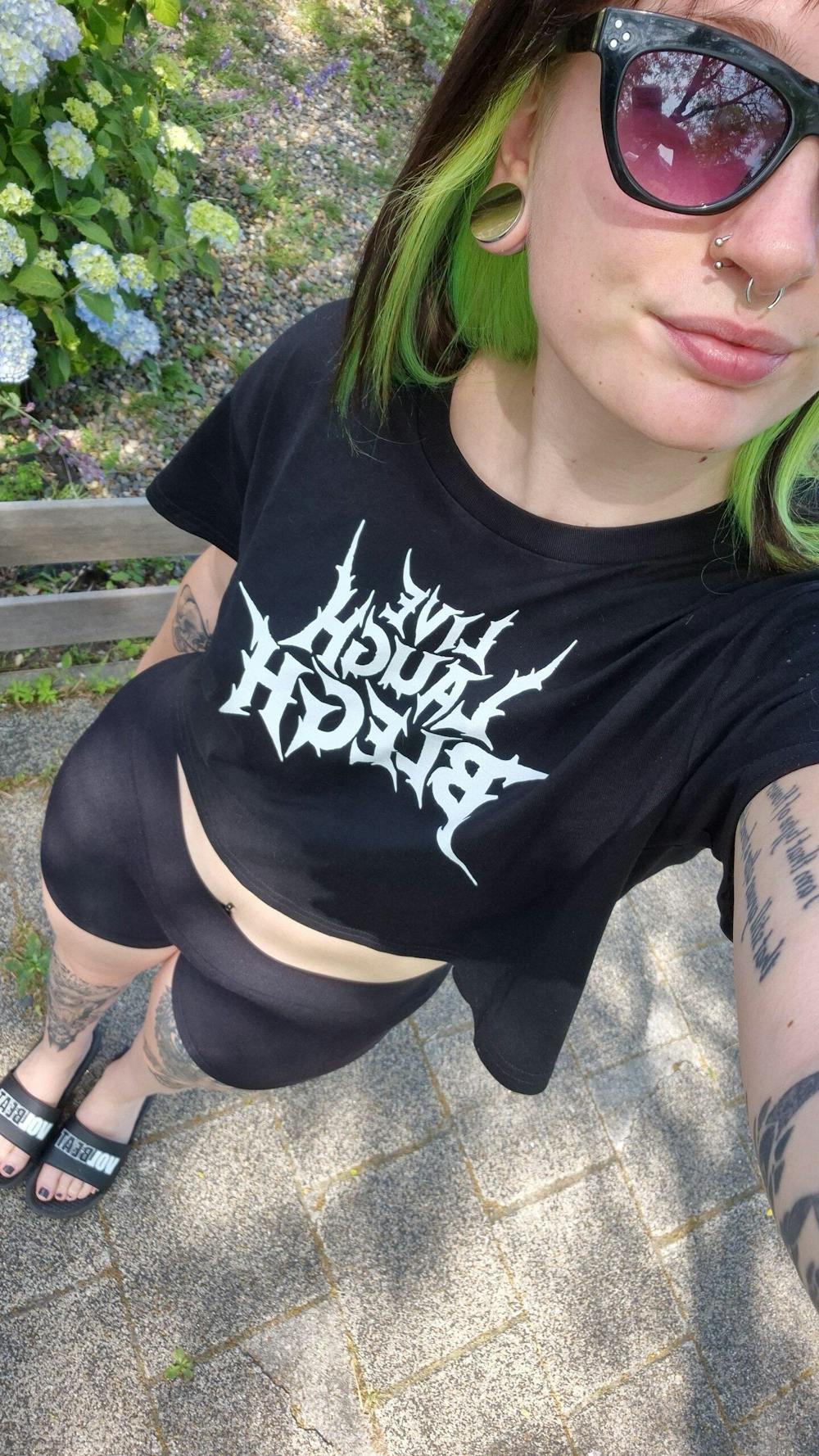 Live Laugh Blegh Crop Top