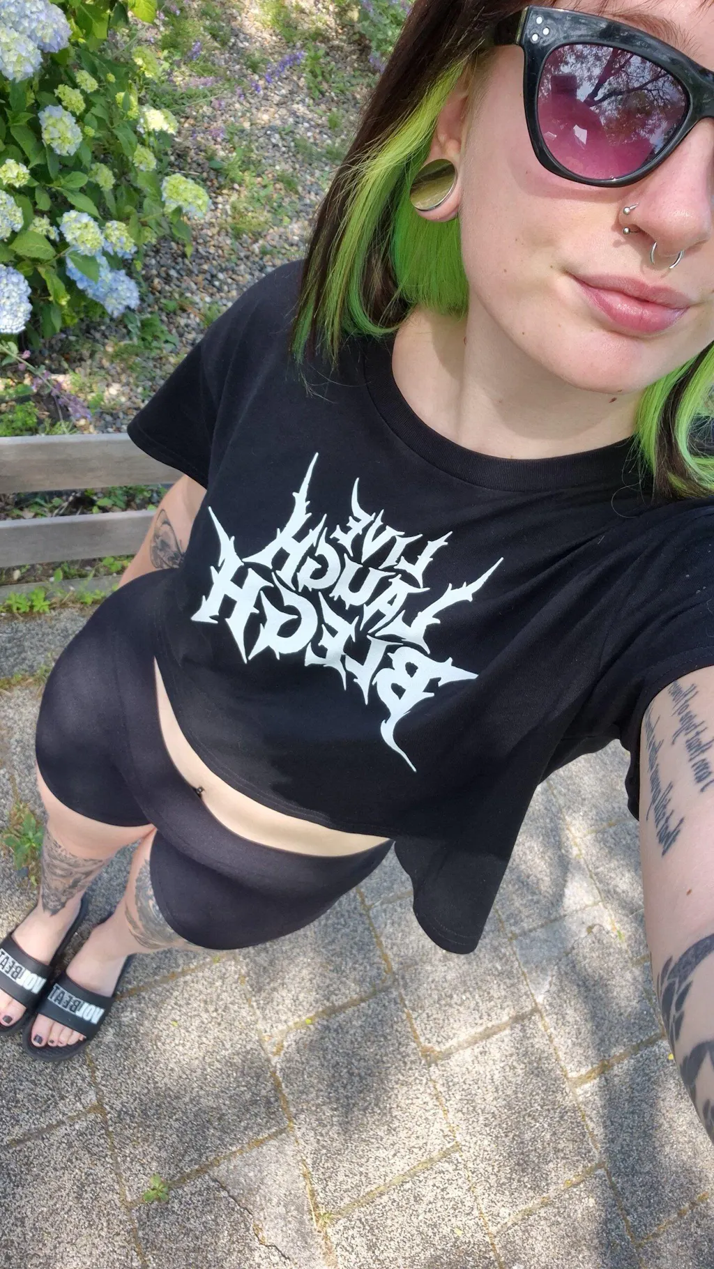Live Laugh Blegh Crop Top