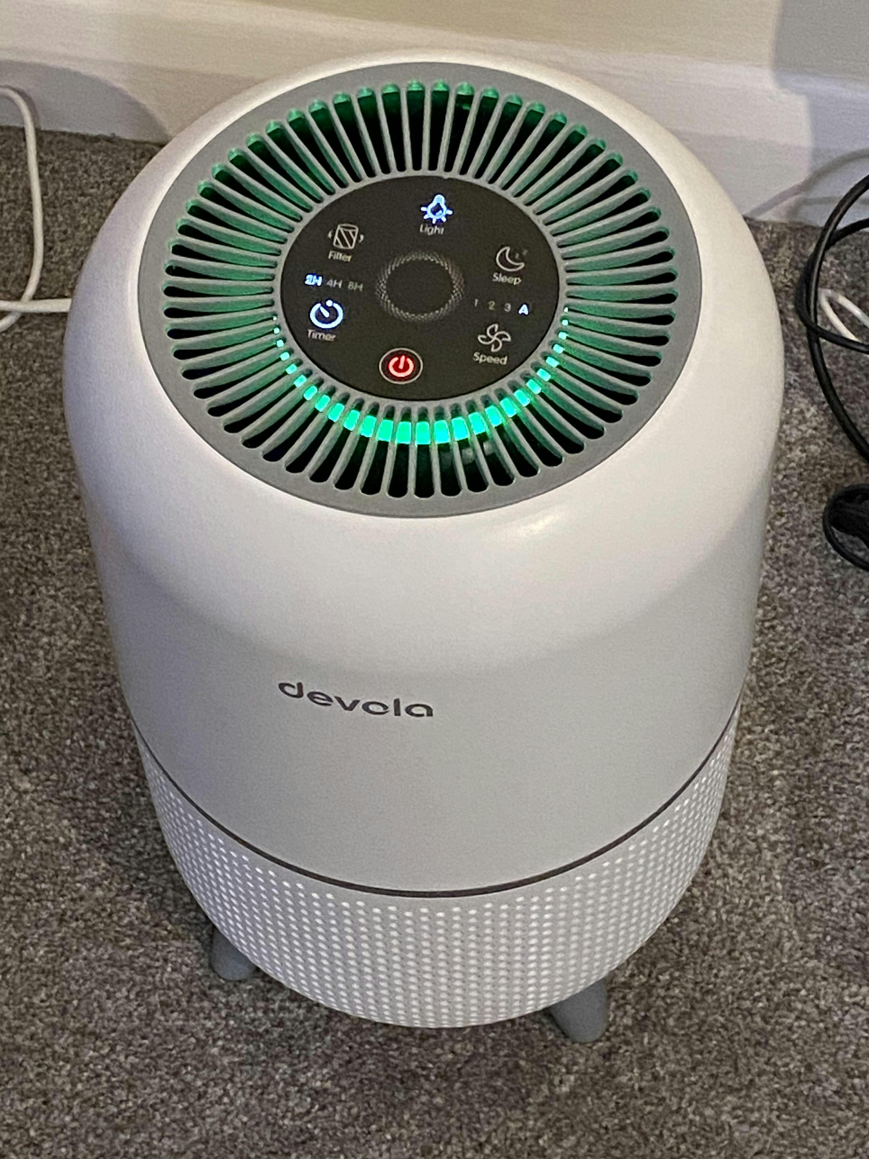 Devola Air Purifier with HEPA and Activated Carbon Filter with Feet