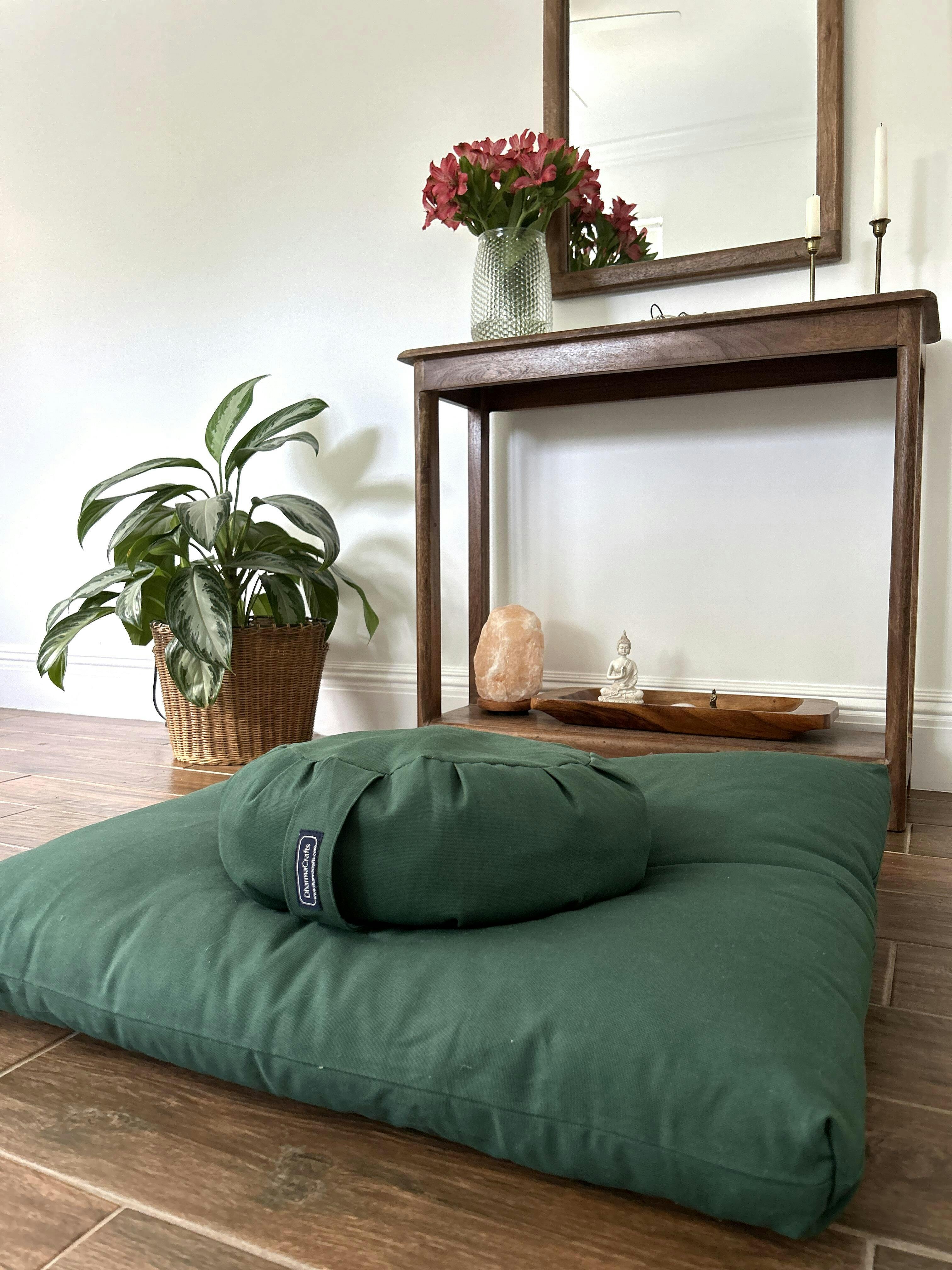 Organic Cotton Fill Studio Zafu Zabuton Set Meditation Cushions ...