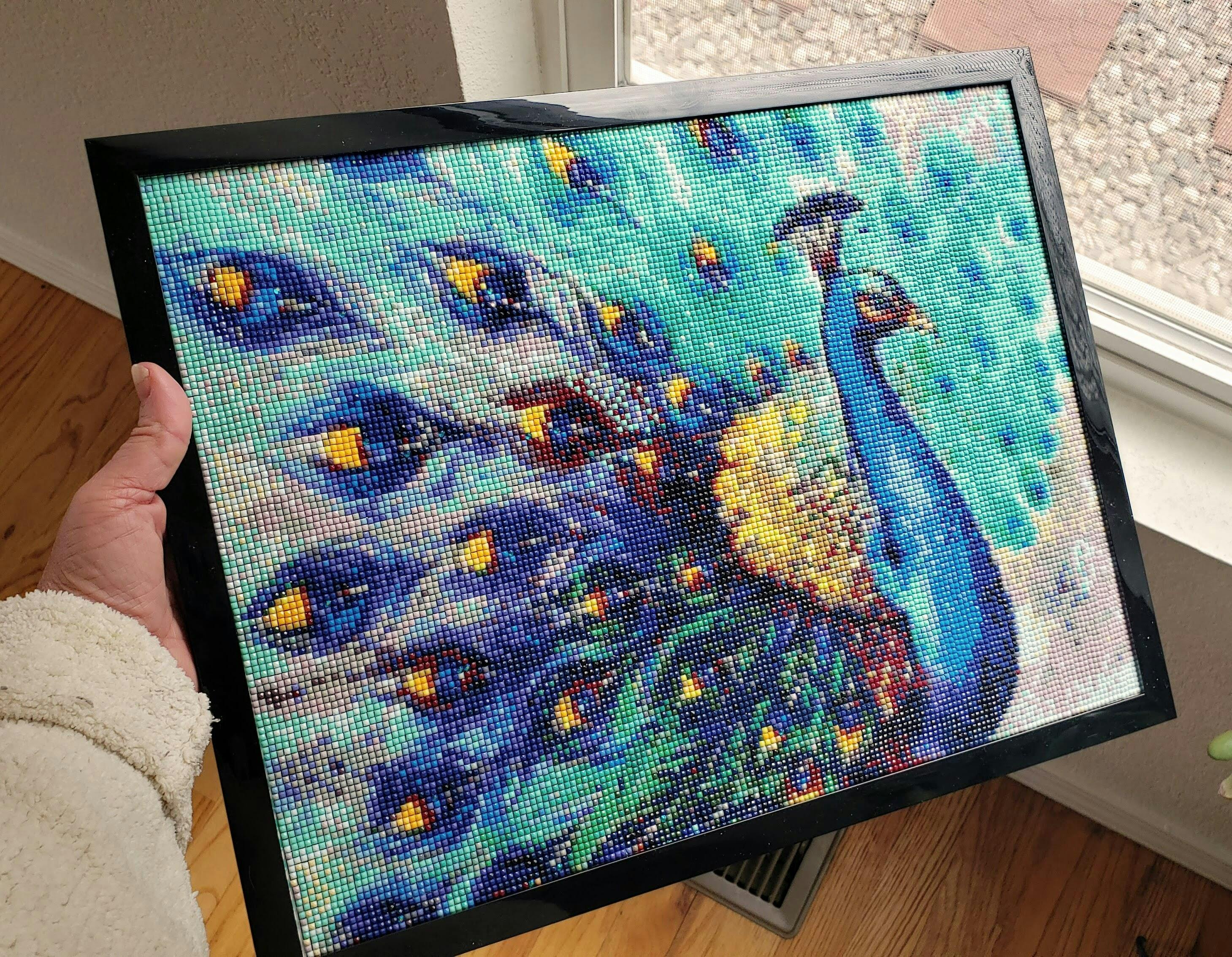 Peacock in Blue - Diamond Art World – Diamond Art World Kits