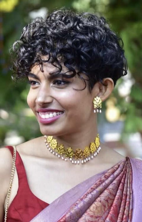 Gulband Pearl Gold Tone Silver Necklace & Earrings Set